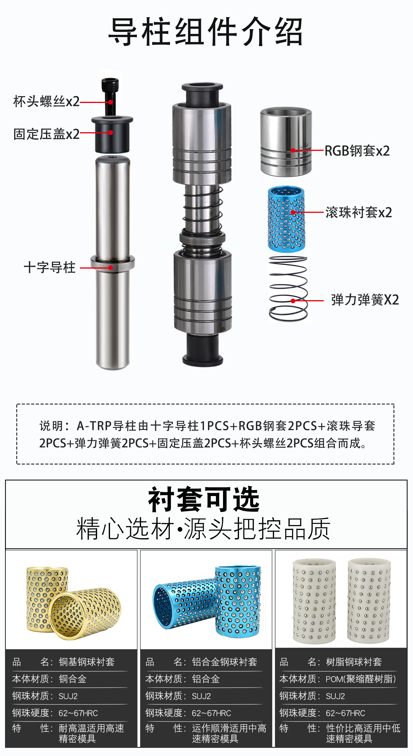 十字滾珠導(dǎo)柱導(dǎo)套